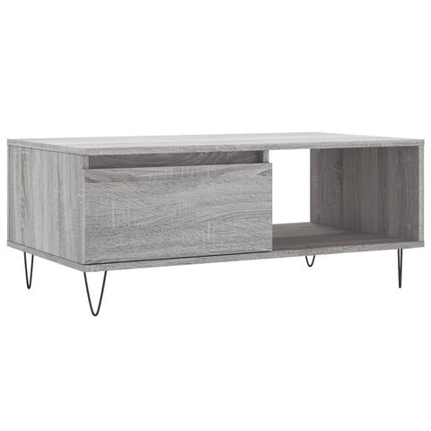 vidaXL Coffee Table Grey Sonoma 90x50x36.5 cm Engineered Wood