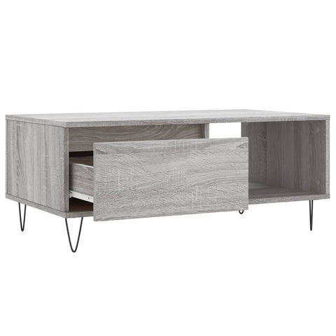 vidaXL Coffee Table Grey Sonoma 90x50x36.5 cm Engineered Wood