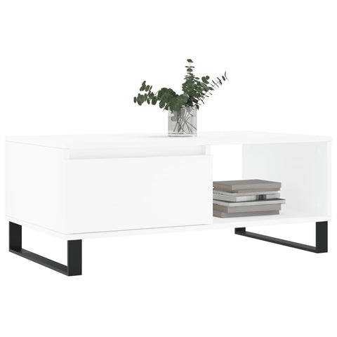 vidaXL Coffee Table White 90x50x36.5 cm Engineered Wood