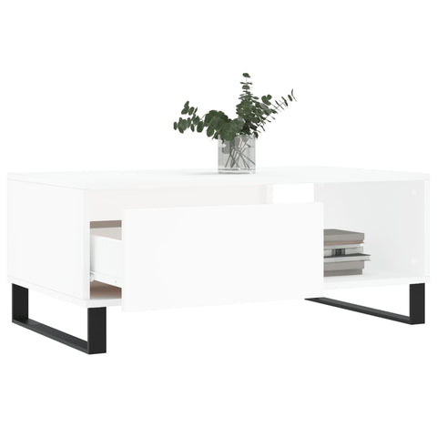 vidaXL Coffee Table White 90x50x36.5 cm Engineered Wood