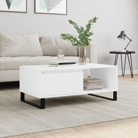 vidaXL Coffee Table White 90x50x36.5 cm Engineered Wood