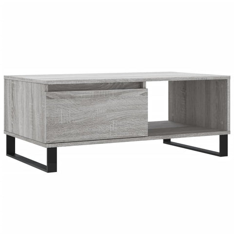 vidaXL Coffee Table Grey Sonoma 90x50x36.5 cm Engineered Wood