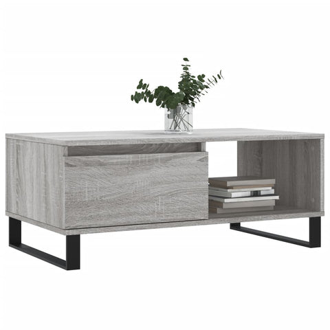 vidaXL Coffee Table Grey Sonoma 90x50x36.5 cm Engineered Wood