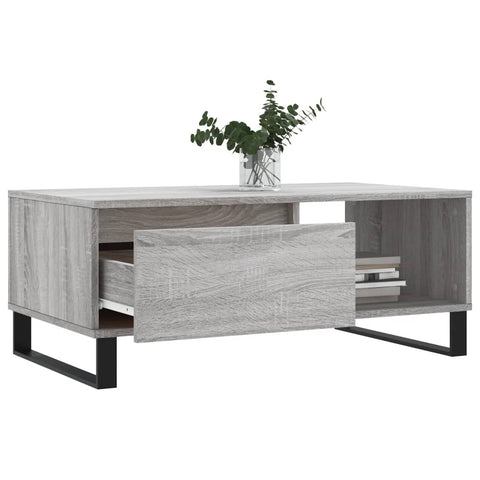 vidaXL Coffee Table Grey Sonoma 90x50x36.5 cm Engineered Wood