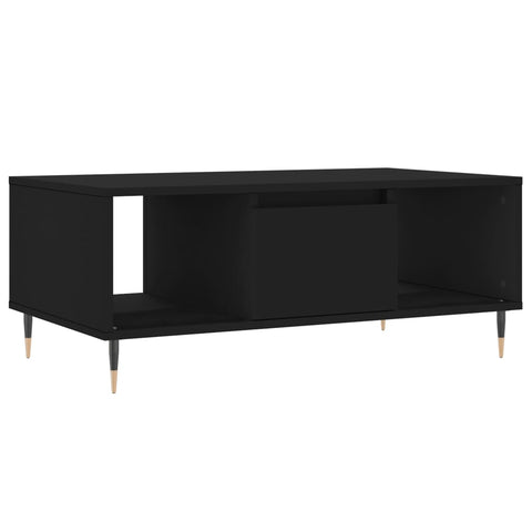 vidaXL Coffee Table Black 90x50x36.5 cm Engineered Wood