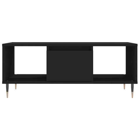 vidaXL Coffee Table Black 90x50x36.5 cm Engineered Wood