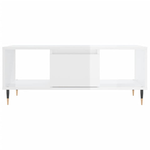 vidaXL Coffee Table High Gloss White 90x50x36.5 cm Engineered Wood