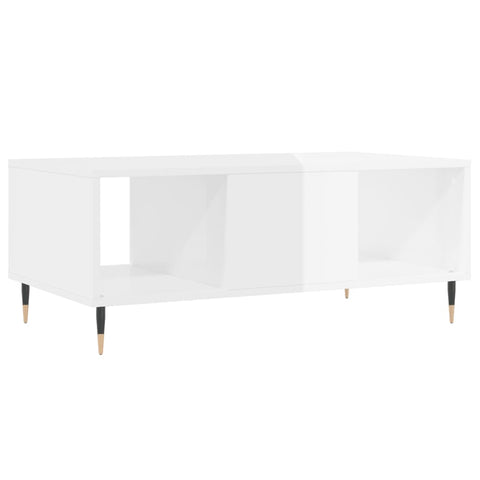 vidaXL Coffee Table High Gloss White 90x50x36.5 cm Engineered Wood