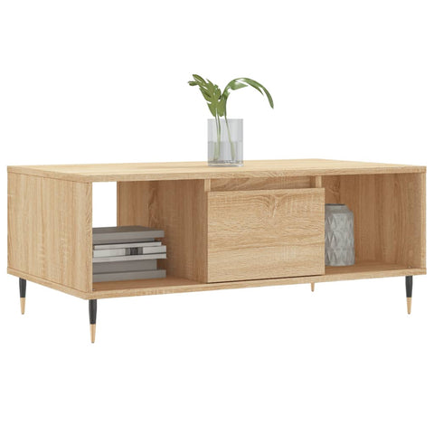 vidaXL Coffee Table Sonoma Oak 90x50x36.5 cm Engineered Wood