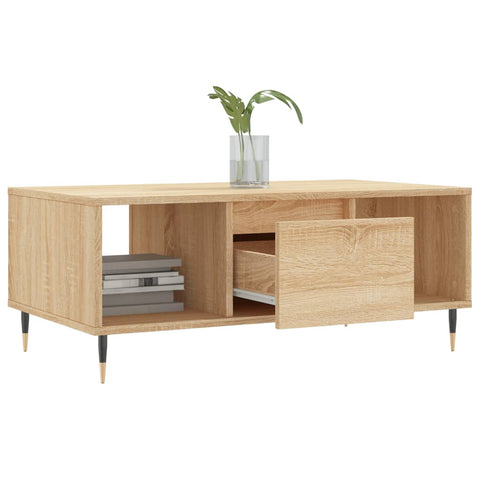 vidaXL Coffee Table Sonoma Oak 90x50x36.5 cm Engineered Wood