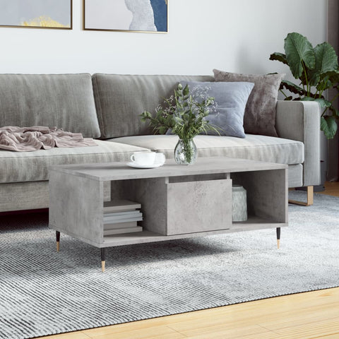 vidaXL Coffee Table Concrete Grey 90x50x36.5 cm Engineered Wood