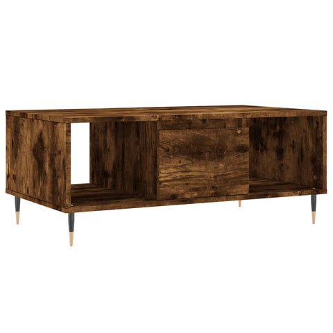 vidaXL Coffee Table Smoked Oak 90x50x36.5 cm Engineered Wood