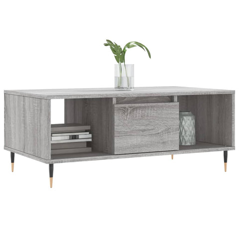 vidaXL Coffee Table Grey Sonoma 90x50x36.5 cm Engineered Wood