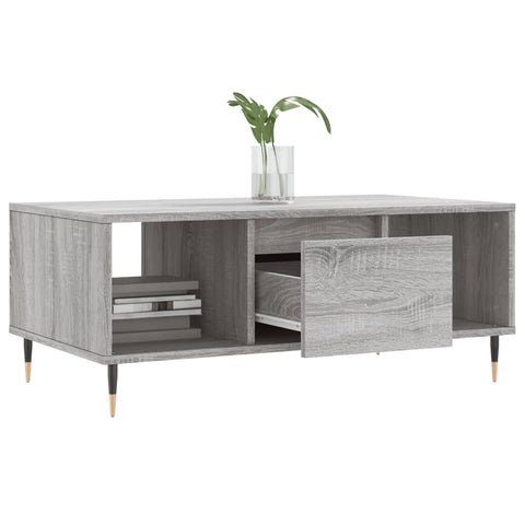 vidaXL Coffee Table Grey Sonoma 90x50x36.5 cm Engineered Wood