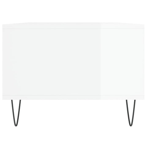 vidaXL Coffee Table High Gloss White 90x50x36.5 cm Engineered Wood