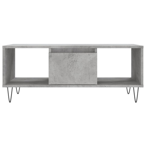 vidaXL Coffee Table Concrete Grey 90x50x36.5 cm Engineered Wood
