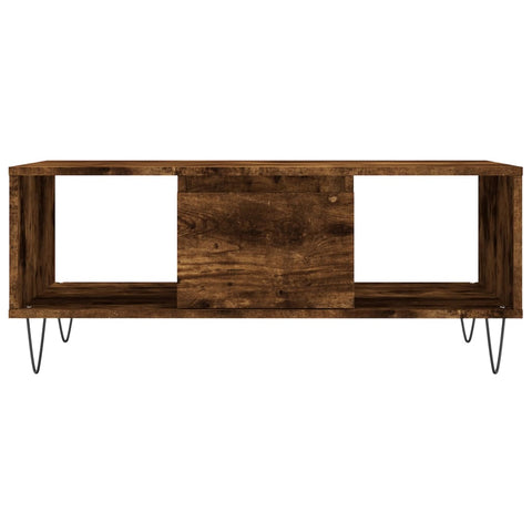 vidaXL Coffee Table Smoked Oak 90x50x36.5 cm Engineered Wood
