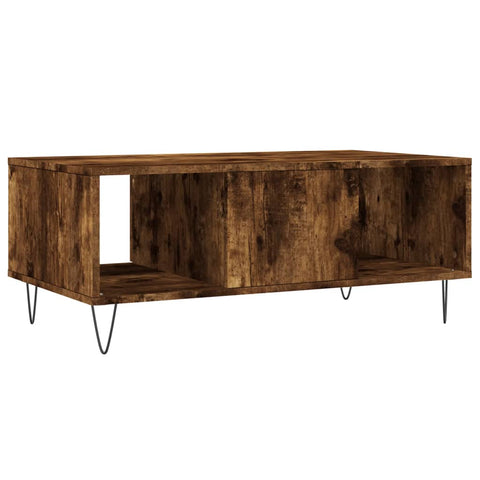 vidaXL Coffee Table Smoked Oak 90x50x36.5 cm Engineered Wood