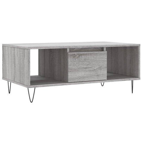 vidaXL Coffee Table Grey Sonoma 90x50x36.5 cm Engineered Wood