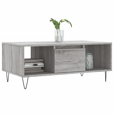 vidaXL Coffee Table Grey Sonoma 90x50x36.5 cm Engineered Wood
