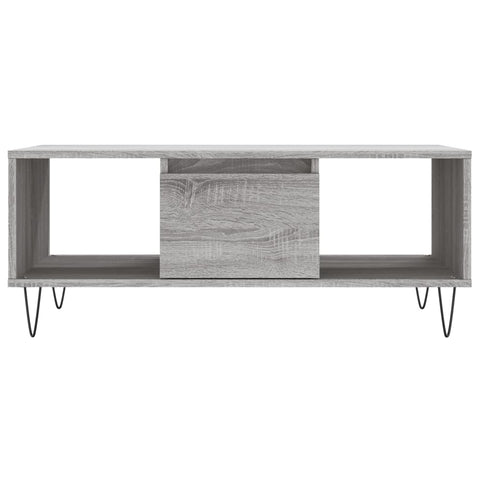 vidaXL Coffee Table Grey Sonoma 90x50x36.5 cm Engineered Wood
