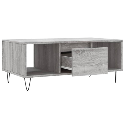 vidaXL Coffee Table Grey Sonoma 90x50x36.5 cm Engineered Wood