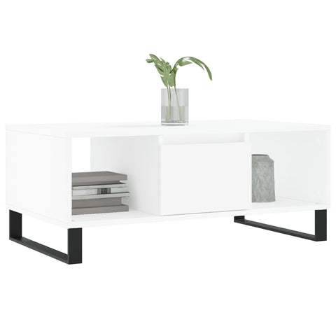 vidaXL Coffee Table White 90x50x36.5 cm Engineered Wood