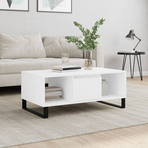 vidaXL Coffee Table White 90x50x36.5 cm Engineered Wood