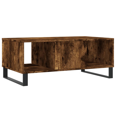 vidaXL Coffee Table Smoked Oak 90x50x36.5 cm Engineered Wood
