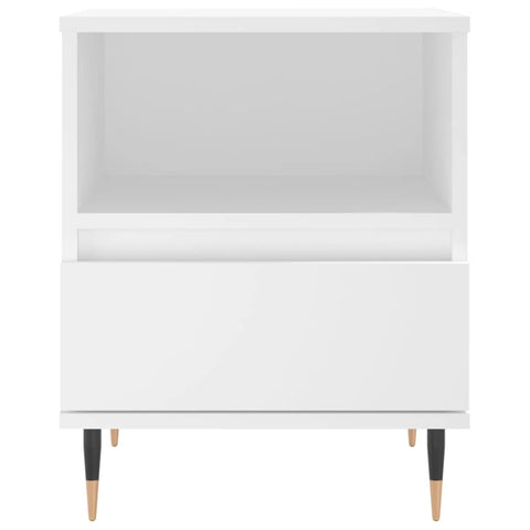 vidaXL Bedside Cabinet White 40x35x50 cm Engineered Wood