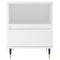 vidaXL Bedside Cabinet White 40x35x50 cm Engineered Wood