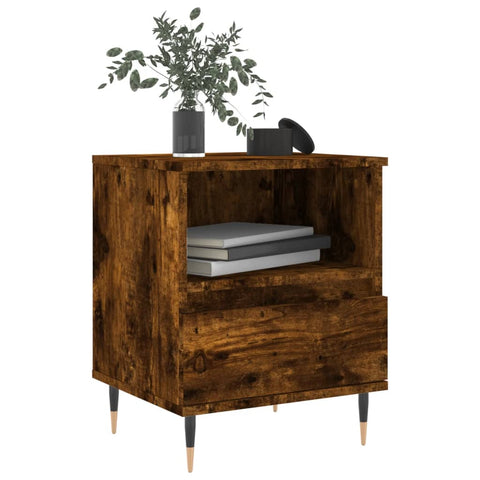 vidaXL Bedside Cabinets 2 pcs Smoked Oak 40x35x50 cm Engineered Wood