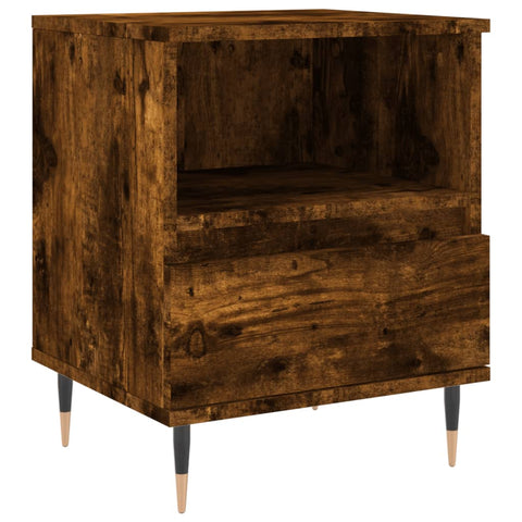 vidaXL Bedside Cabinets 2 pcs Smoked Oak 40x35x50 cm Engineered Wood