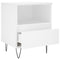 vidaXL Bedside Cabinet White 40x35x50 cm Engineered Wood