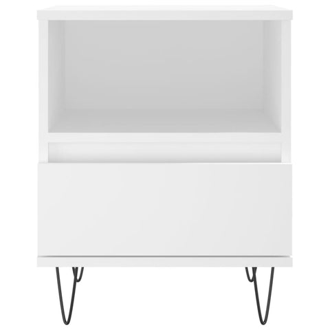 vidaXL Bedside Cabinet White 40x35x50 cm Engineered Wood