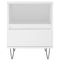 vidaXL Bedside Cabinet White 40x35x50 cm Engineered Wood