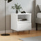 vidaXL Bedside Cabinet White 40x35x50 cm Engineered Wood
