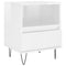 vidaXL Bedside Cabinet High Gloss White 40x35x50 cm Engineered Wood