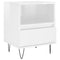 vidaXL Bedside Cabinets 2 pcs High Gloss White 40x35x50 cm Engineered Wood