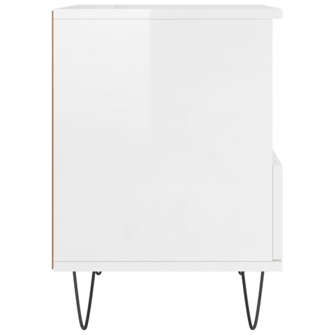 vidaXL Bedside Cabinets 2 pcs High Gloss White 40x35x50 cm Engineered Wood