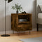 vidaXL Bedside Cabinet Smoked Oak 40x35x50 cm Engineered Wood