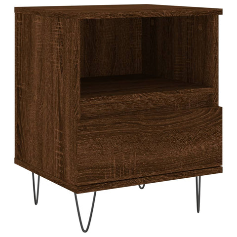 vidaXL Bedside Cabinets 2 pcs Brown Oak 40x35x50 cm Engineered Wood