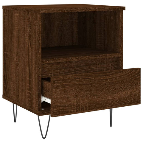 vidaXL Bedside Cabinets 2 pcs Brown Oak 40x35x50 cm Engineered Wood