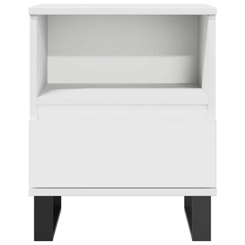 vidaXL Bedside Cabinet White 40x35x50 cm Engineered Wood