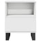 vidaXL Bedside Cabinet White 40x35x50 cm Engineered Wood