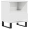vidaXL Bedside Cabinet High Gloss White 40x35x50 cm Engineered Wood