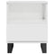 vidaXL Bedside Cabinet High Gloss White 40x35x50 cm Engineered Wood