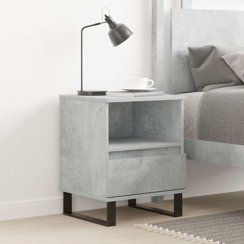 vidaXL Bedside Cabinet Concrete Grey 40x35x50 cm Engineered Wood