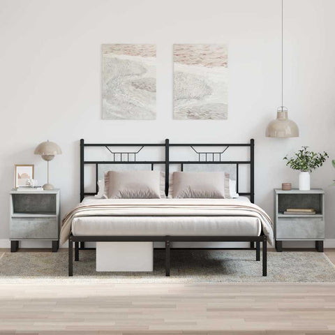 vidaXL Bedside Cabinets 2 pcs Concrete Grey 40x35x50 cm Engineered Wood