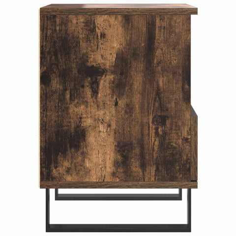 vidaXL Bedside Cabinet Smoked Oak 40x35x50 cm Engineered Wood